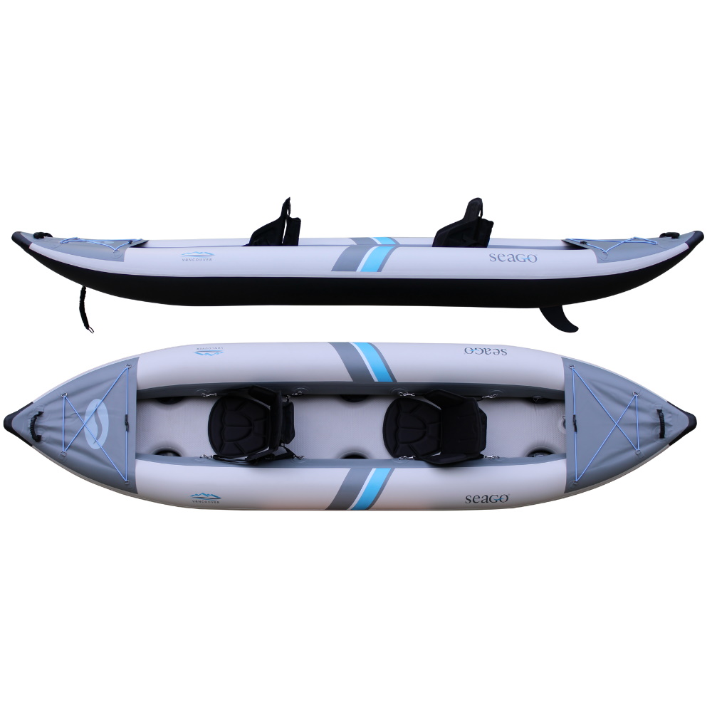 Vancouver 2 Person Inflatable Kayak - Grey **DAMAGED BOX STOCK**